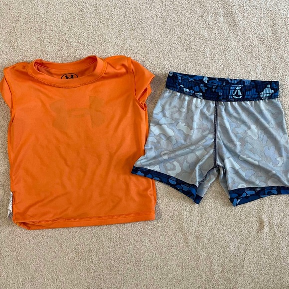 Nike & Under Armour 2 Pack Toddler Boys 24M Activewear Set Jacket Shirt Shorts - Picture 15 of 16